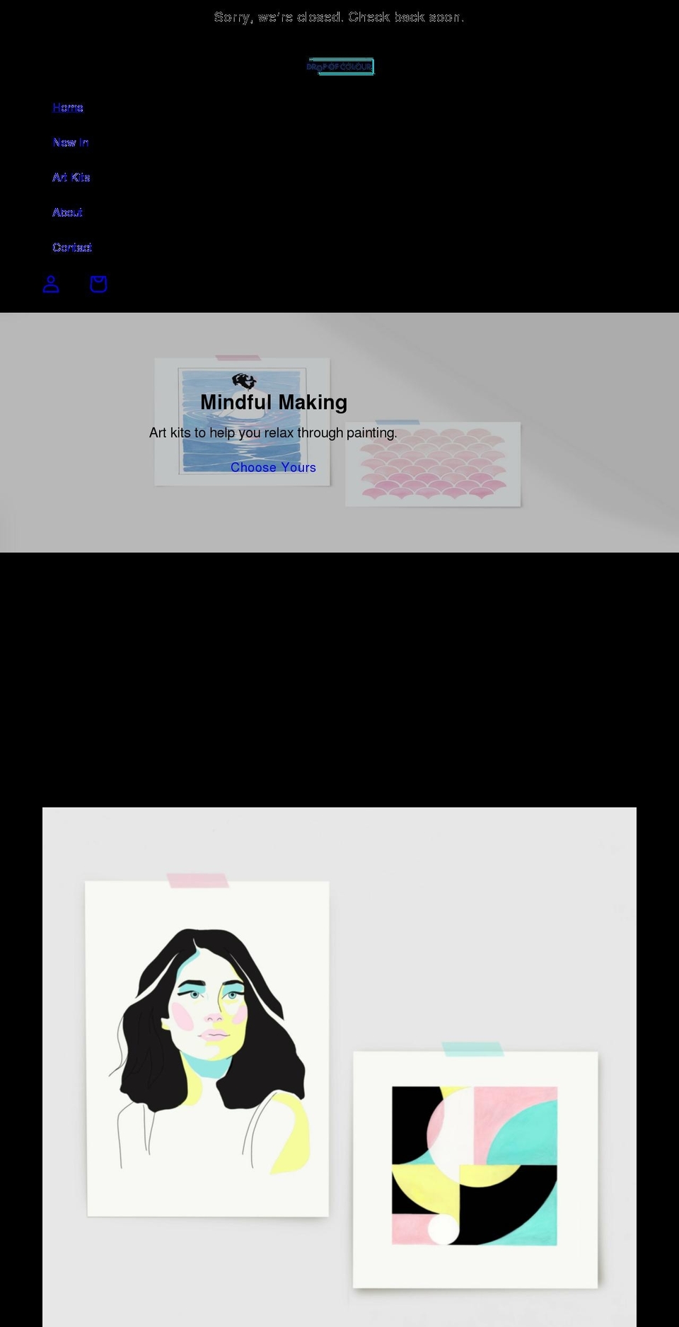 dropofcolour.com shopify website screenshot