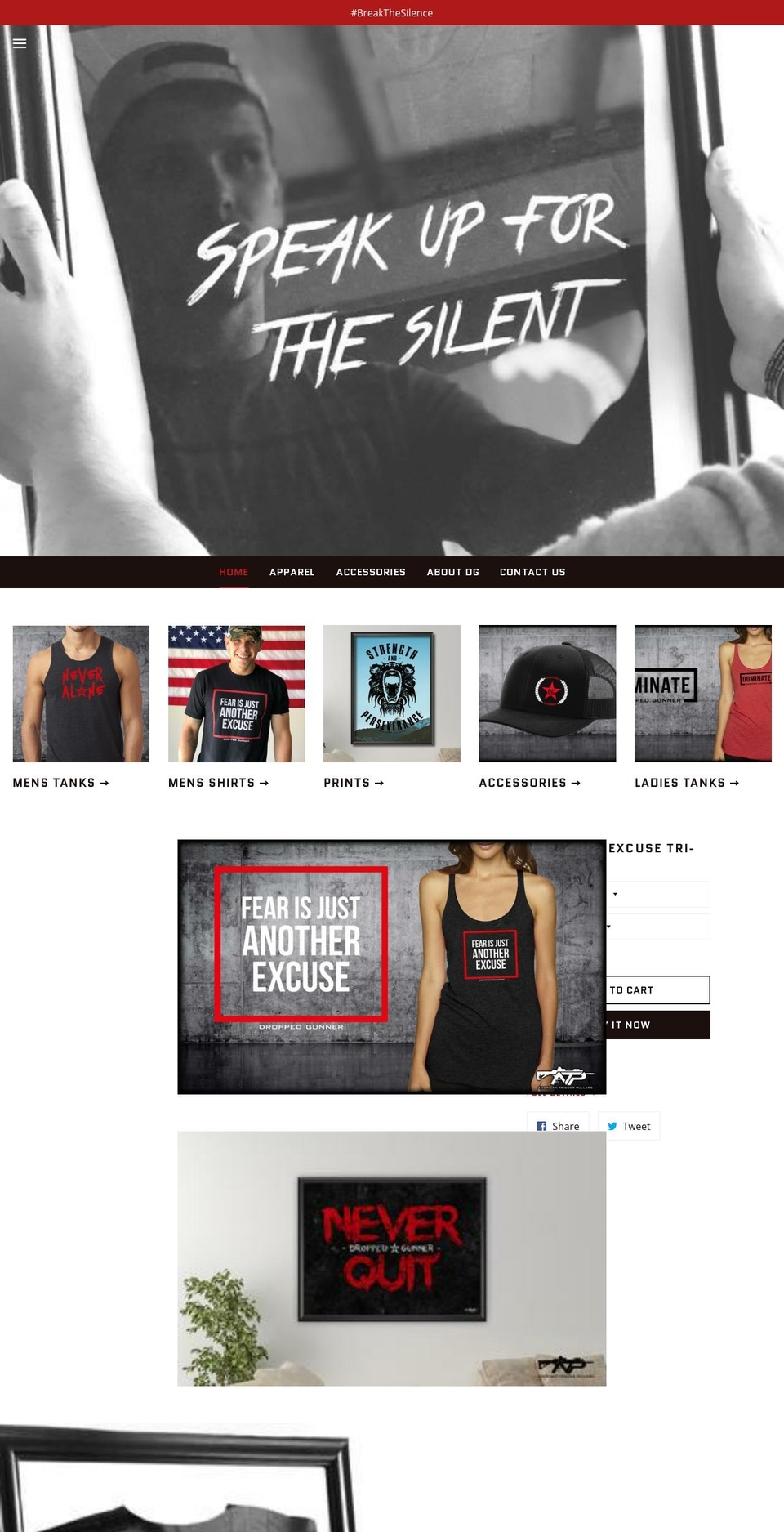 droppedgunner.com — Shopify storefront screenshot
