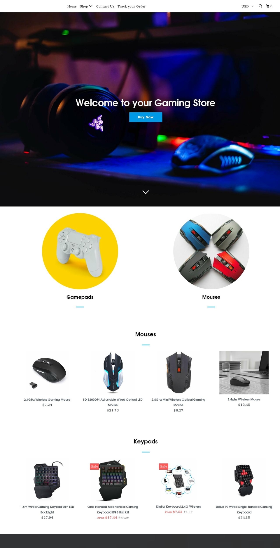 dropshipgurus-gaming.myshopify.com shopify website screenshot