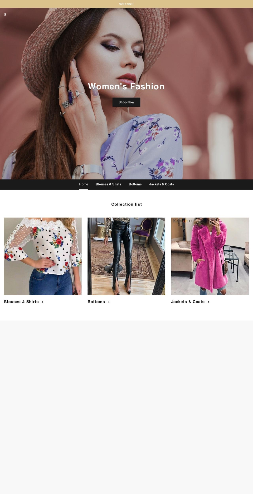 dropshiphome-womens-clothing.myshopify.com shopify website screenshot