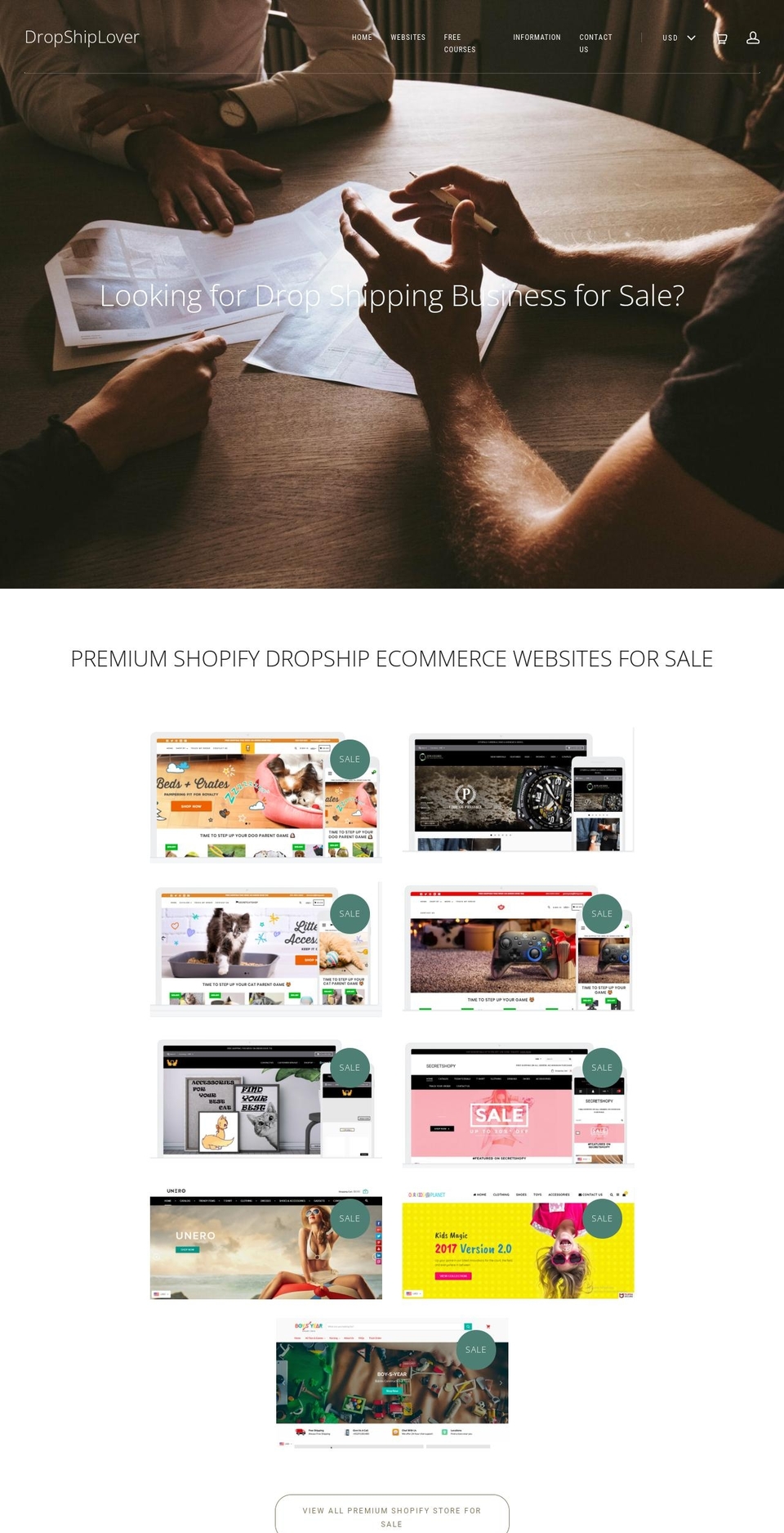 dropshiplover.com shopify website screenshot