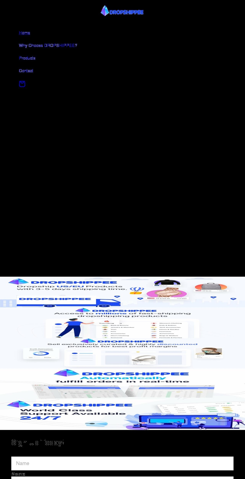 dropshippee.com shopify website screenshot