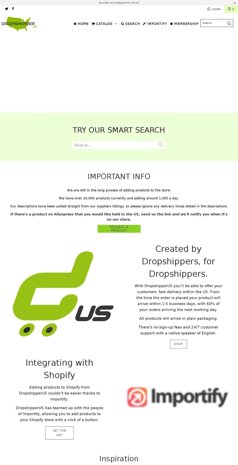 dropshipperus.com — Shopify storefront screenshot