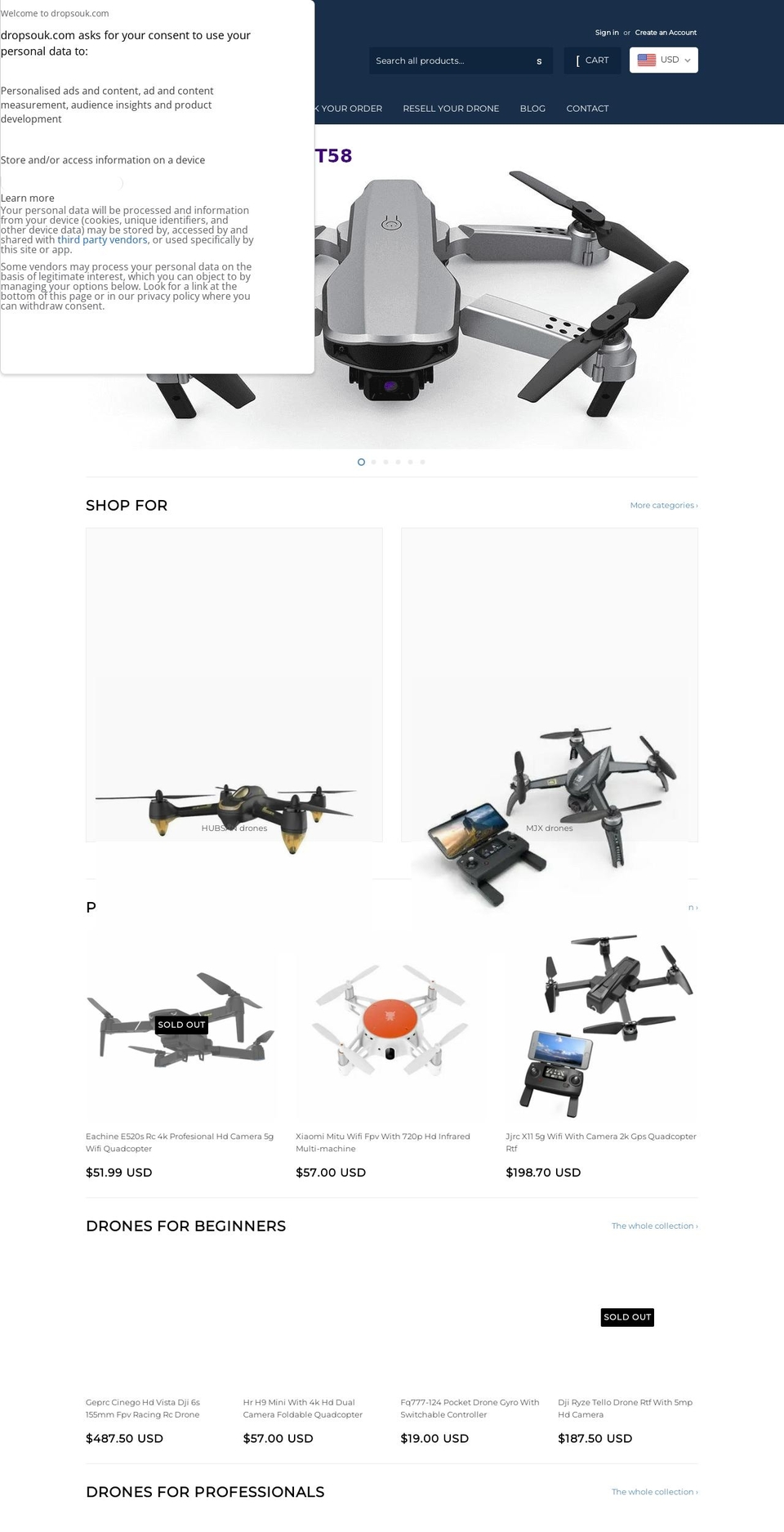 dropsouk.com shopify website screenshot