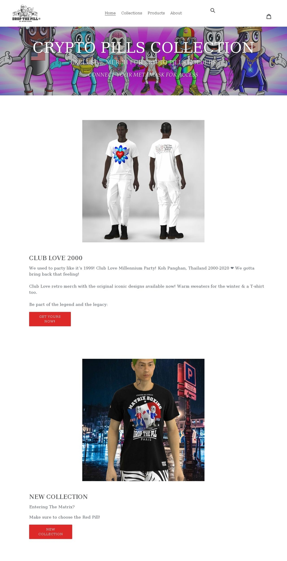 dropthepill.com shopify website screenshot