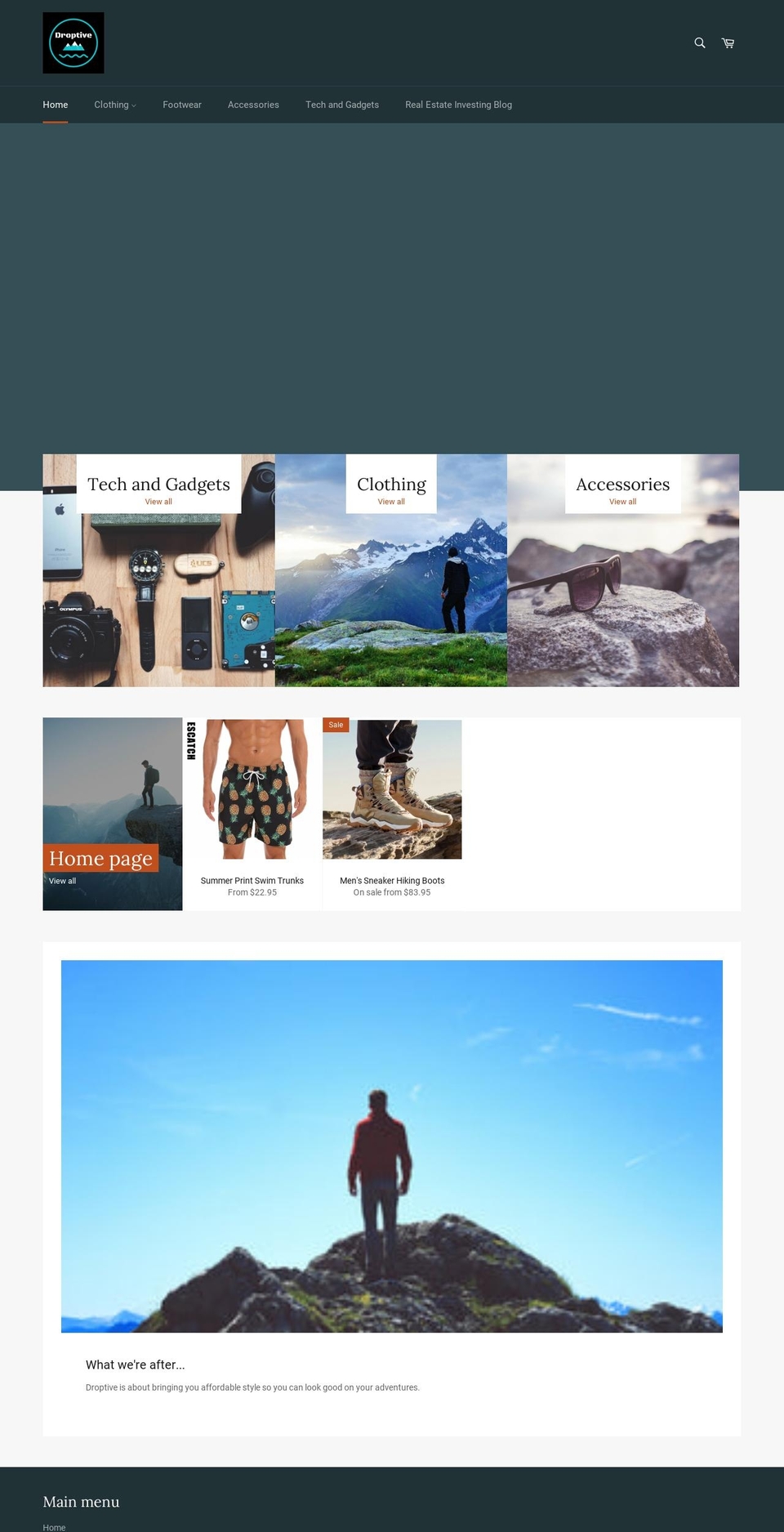 droptive.com shopify website screenshot