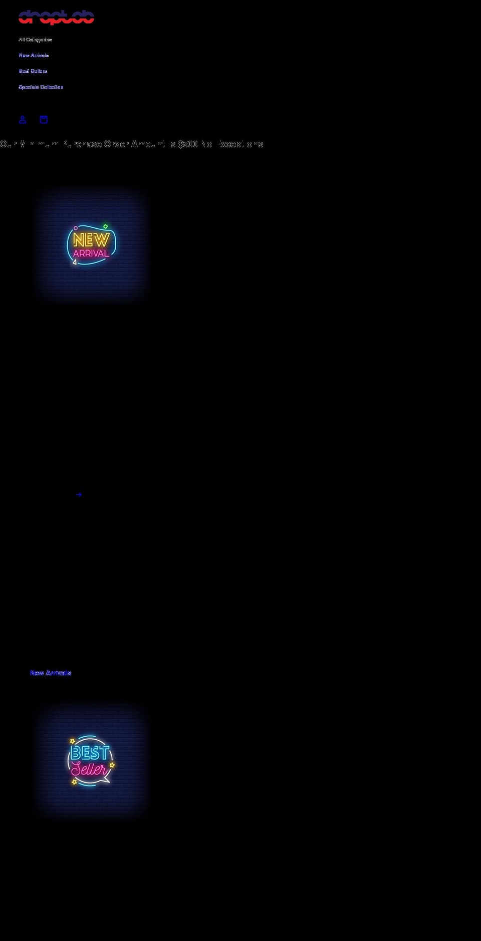 droptob.com shopify website screenshot
