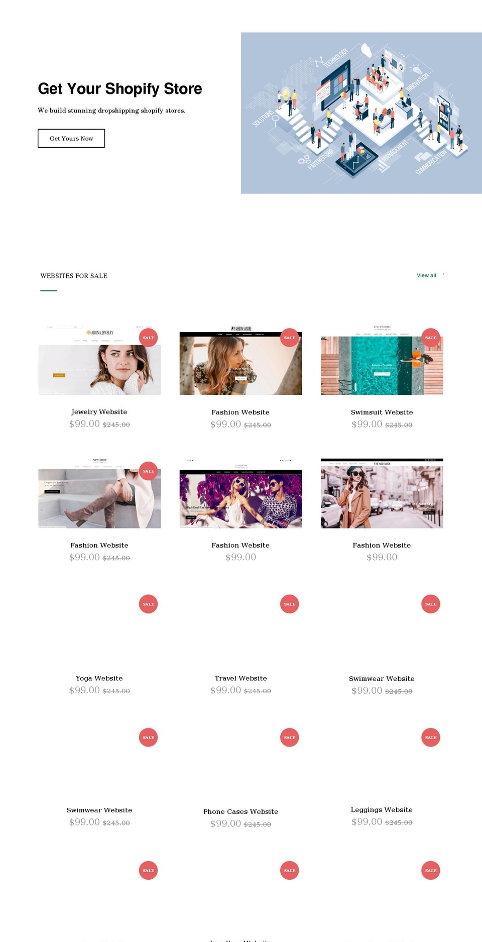 dropwebforsale.com shopify website screenshot