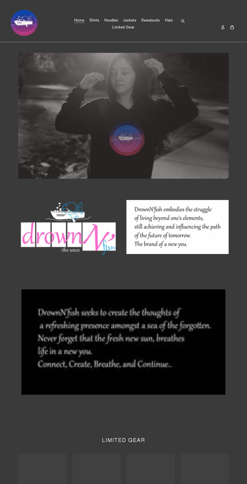 drownnfish.com shopify website screenshot