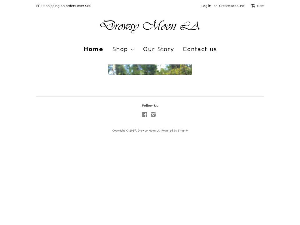 drowsymoon.com shopify website screenshot