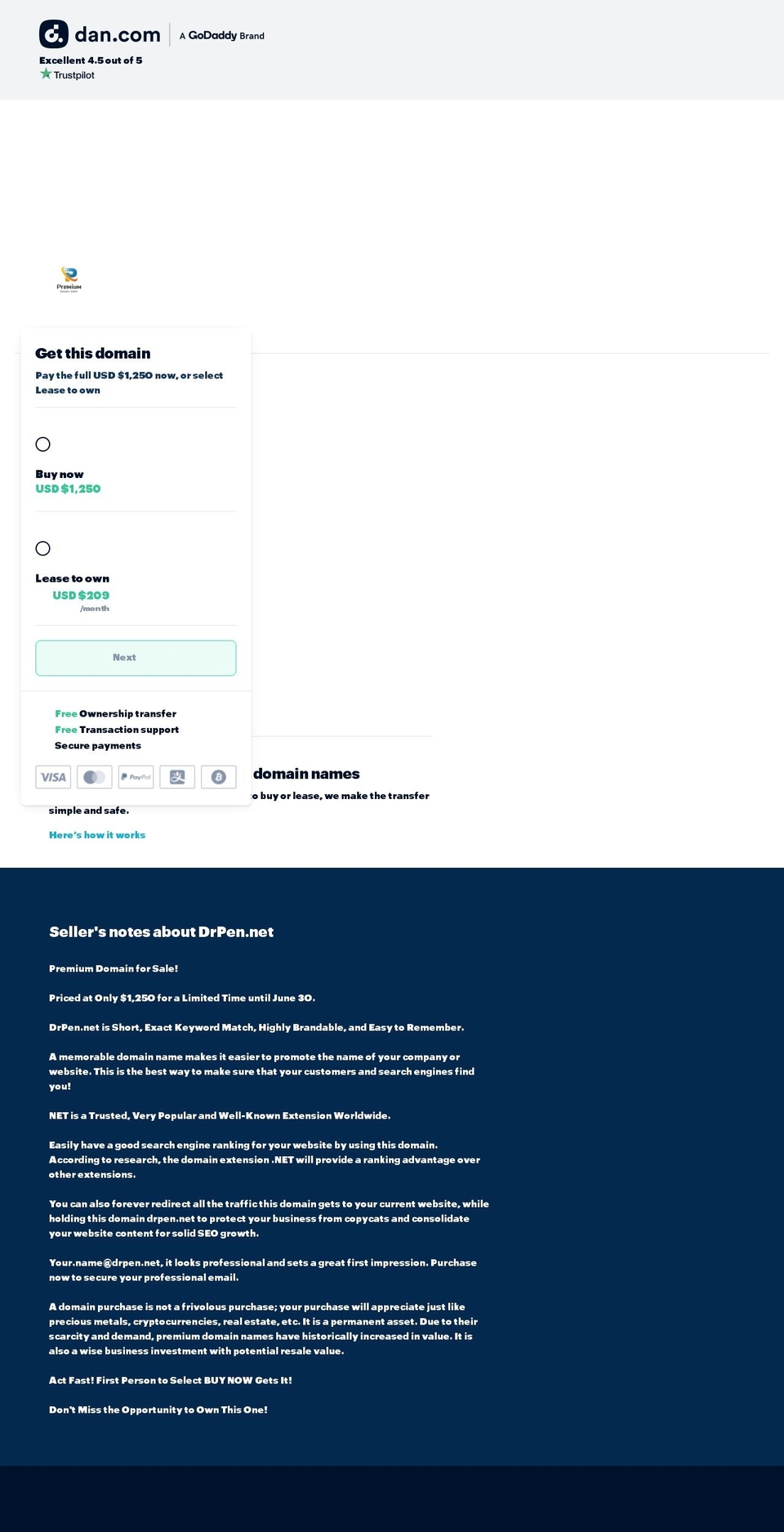 drpen.net shopify website screenshot