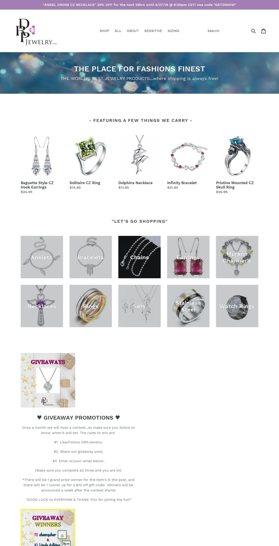 drpjewelry.com — Shopify storefront screenshot