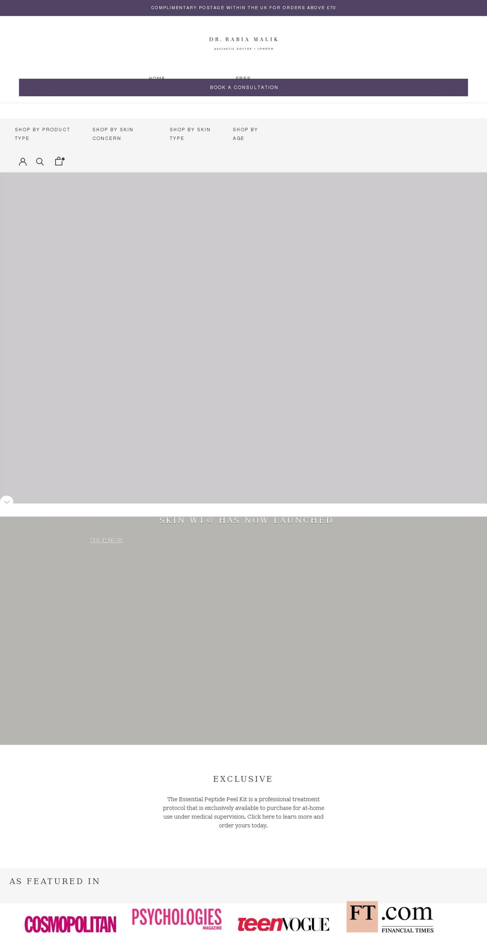 drrabiamalik.com shopify website screenshot