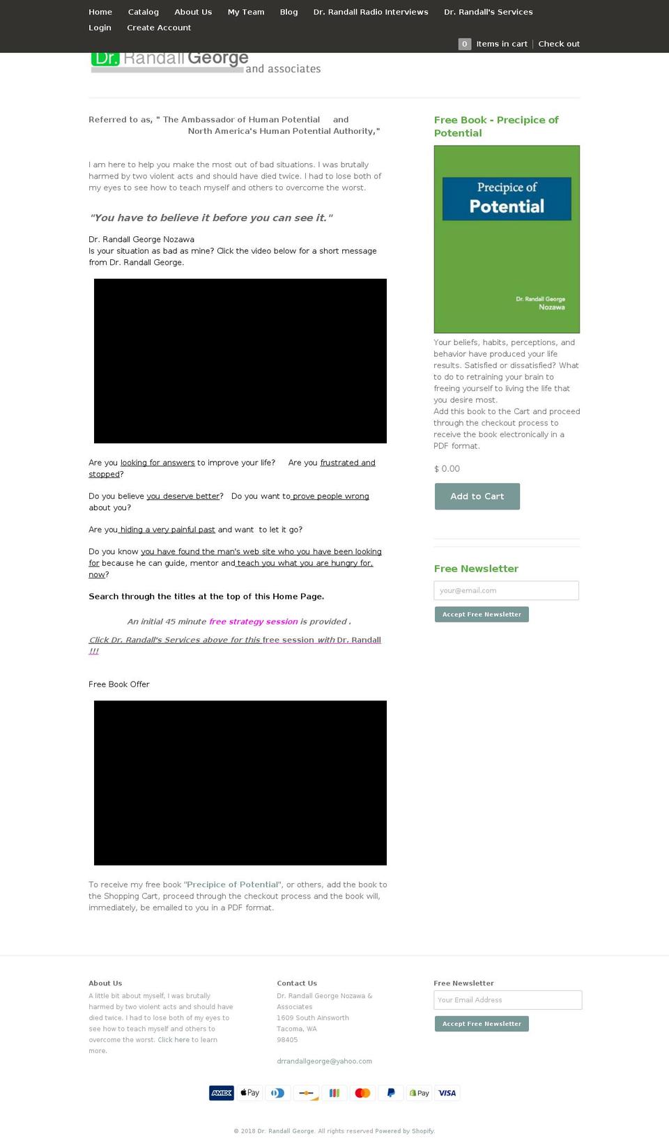 drrandallgeorge.com shopify website screenshot