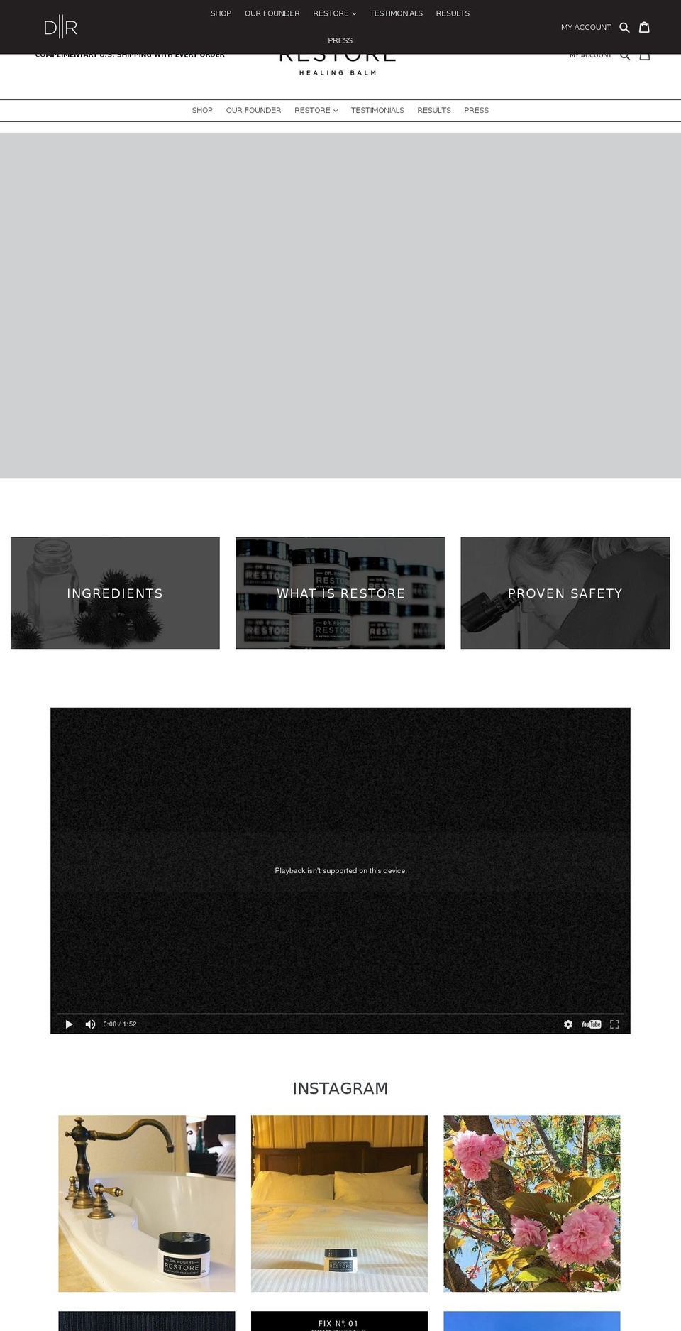 drrogersrestore.com shopify website screenshot