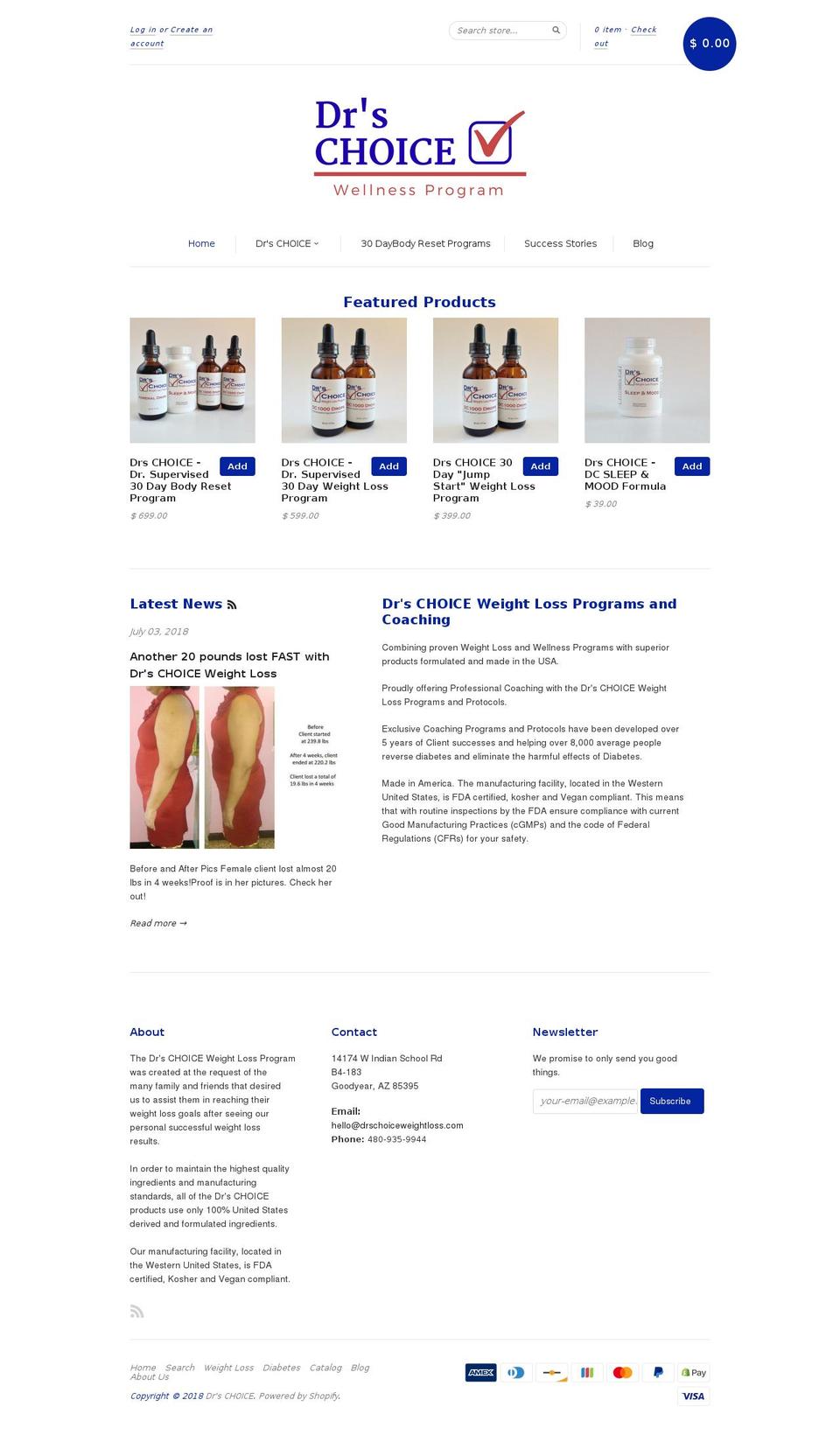 drschoiceweightloss.com — Shopify storefront screenshot