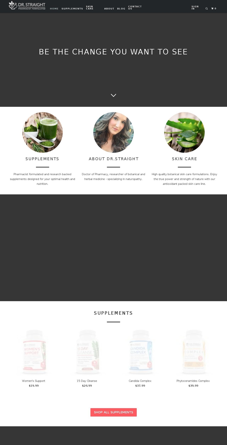 drstraight.com shopify website screenshot