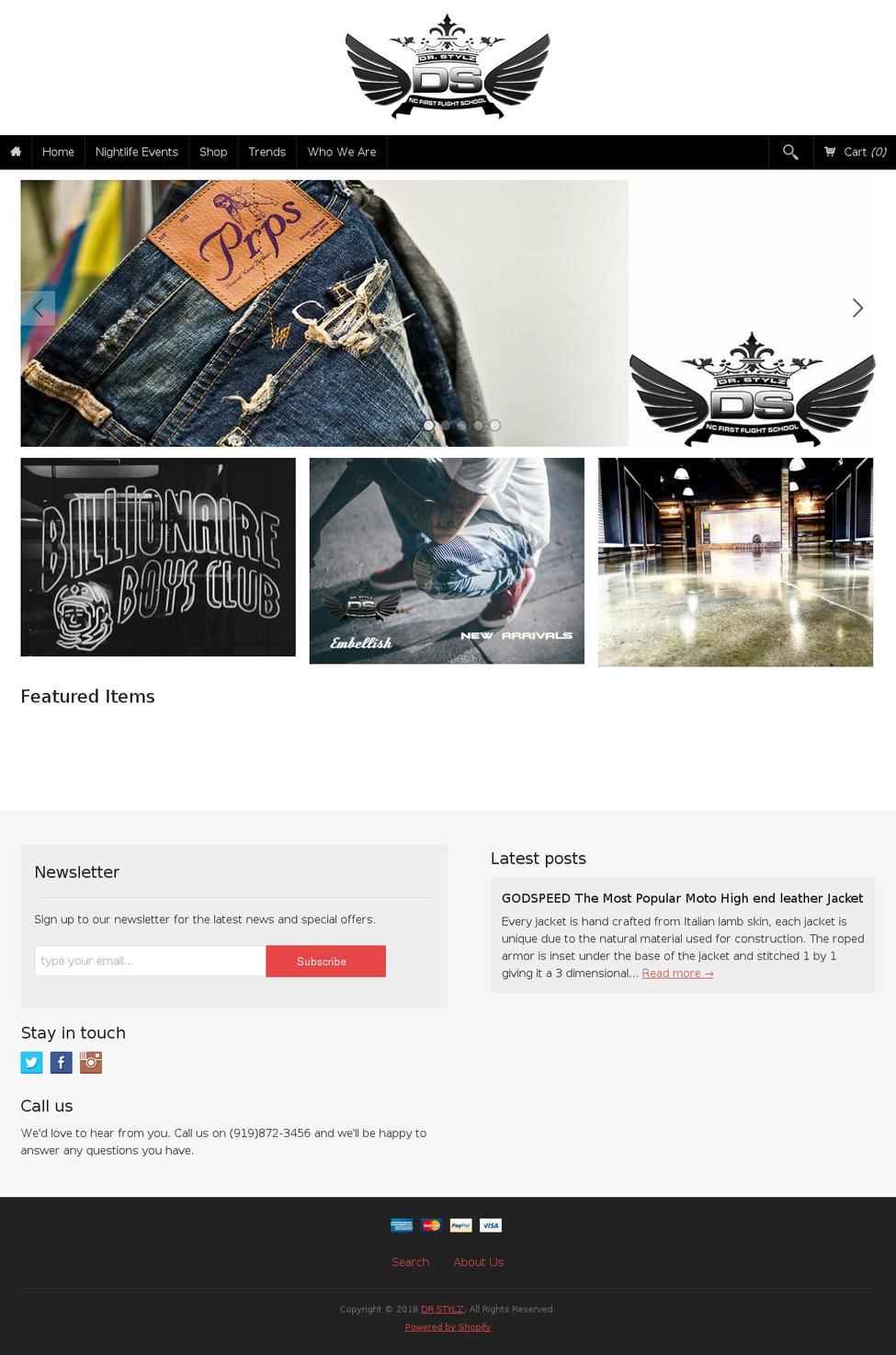 drstylz.com shopify website screenshot