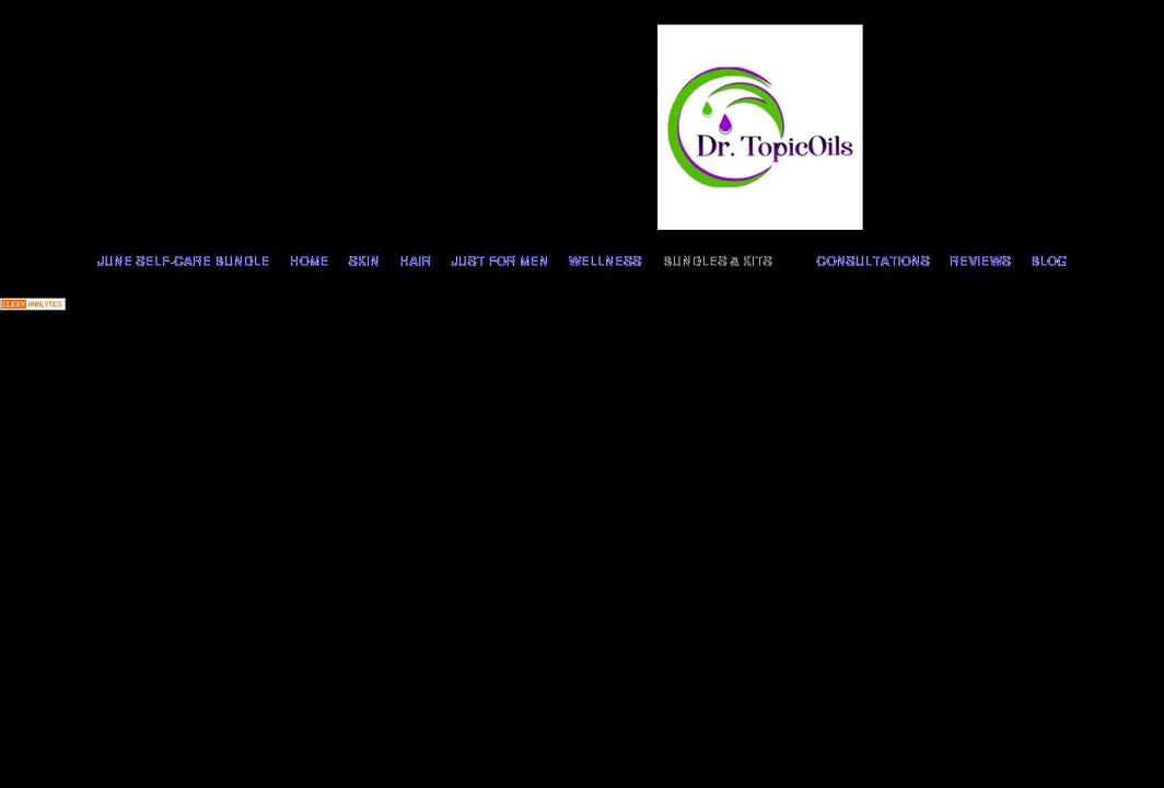 drtopicoils.com shopify website screenshot