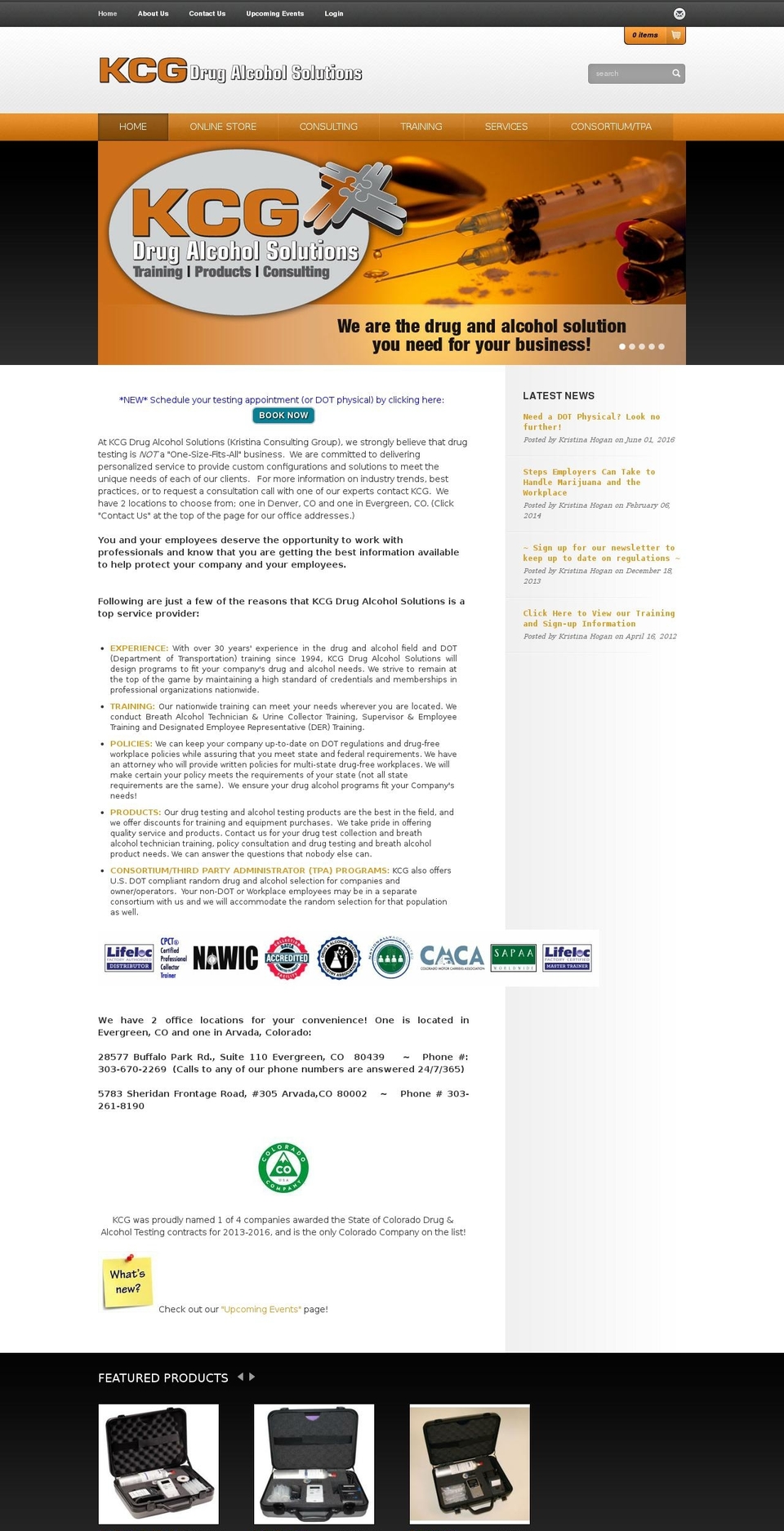 drugalcoholsolutions.com shopify website screenshot