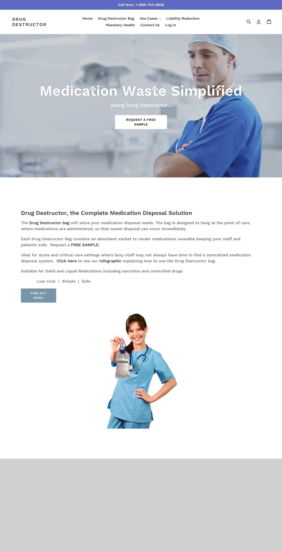 drugdestructor.com — Shopify storefront screenshot