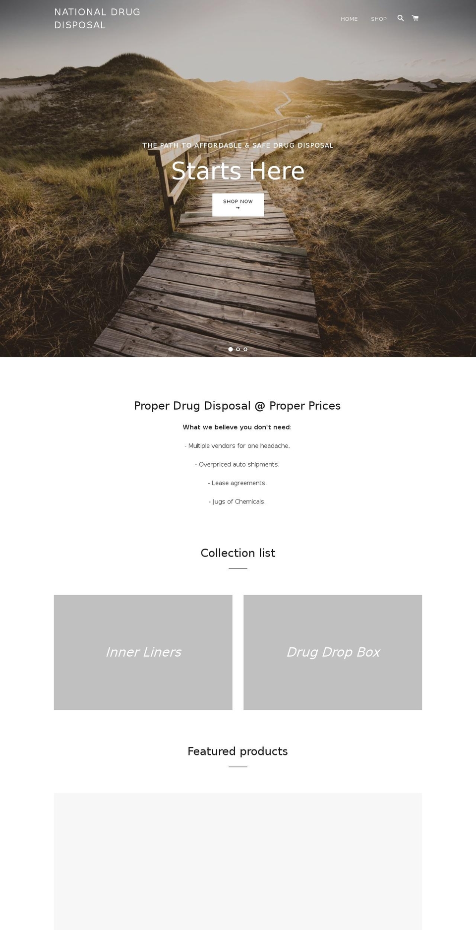 drugdisposal.com — Shopify storefront screenshot