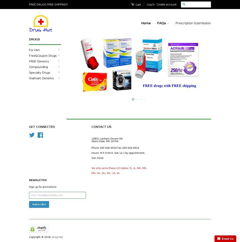 drughut.net shopify website screenshot