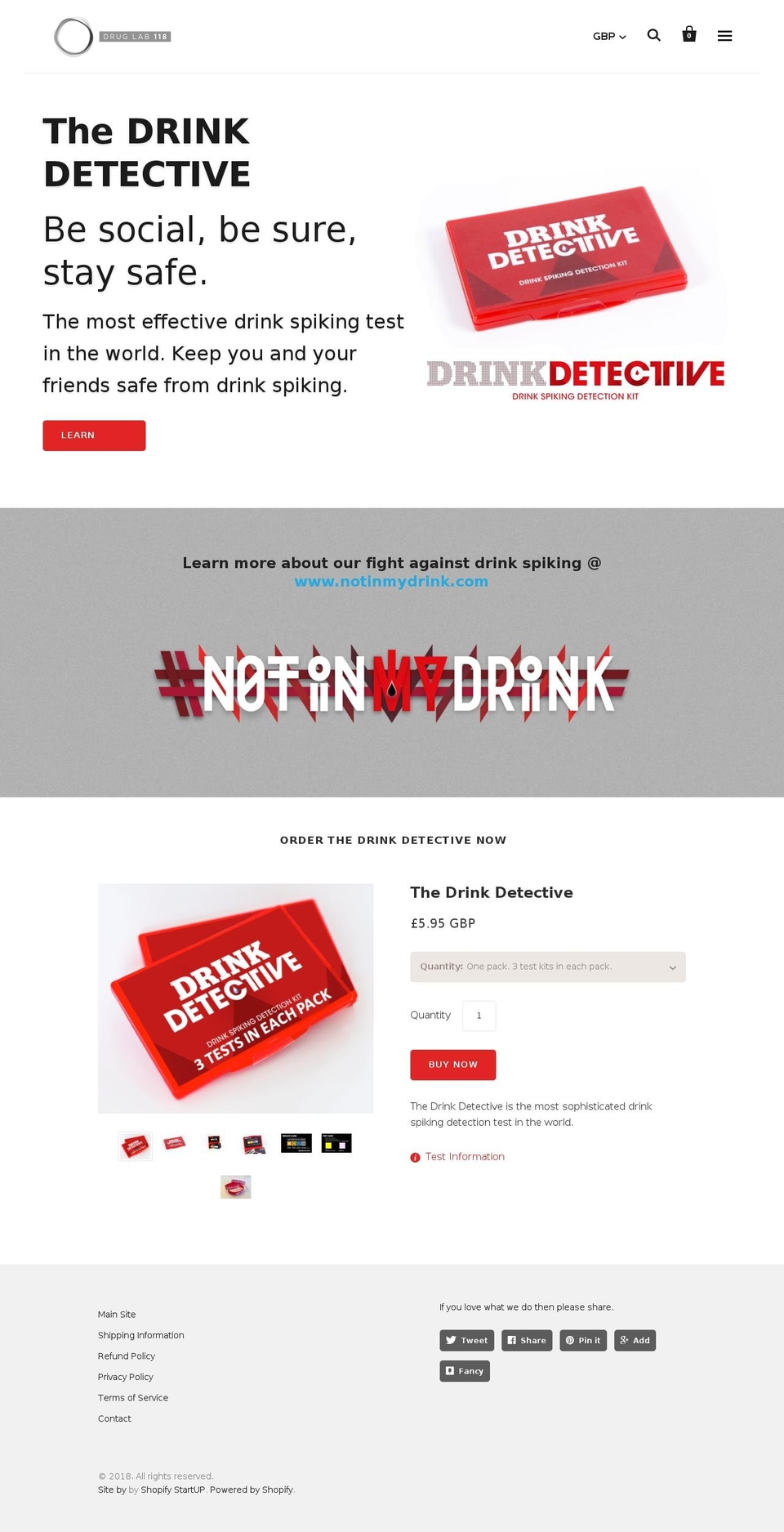 druglab118store.com — Shopify storefront screenshot
