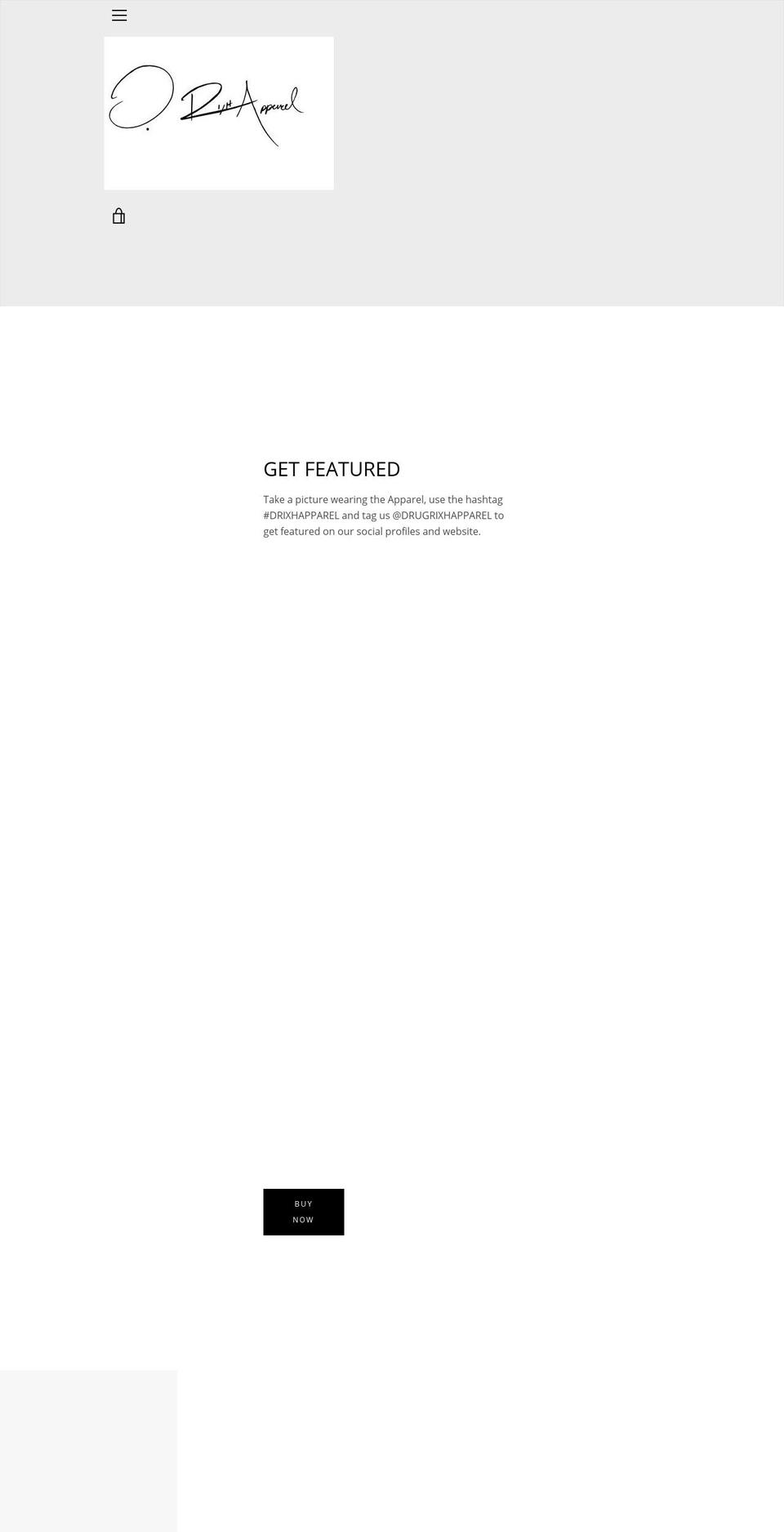 drugrixhapparel.com shopify website screenshot