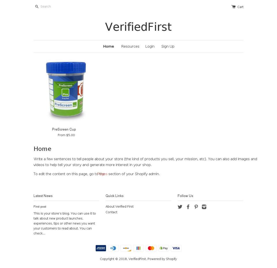 drugscreeningproducts.com — Shopify storefront screenshot