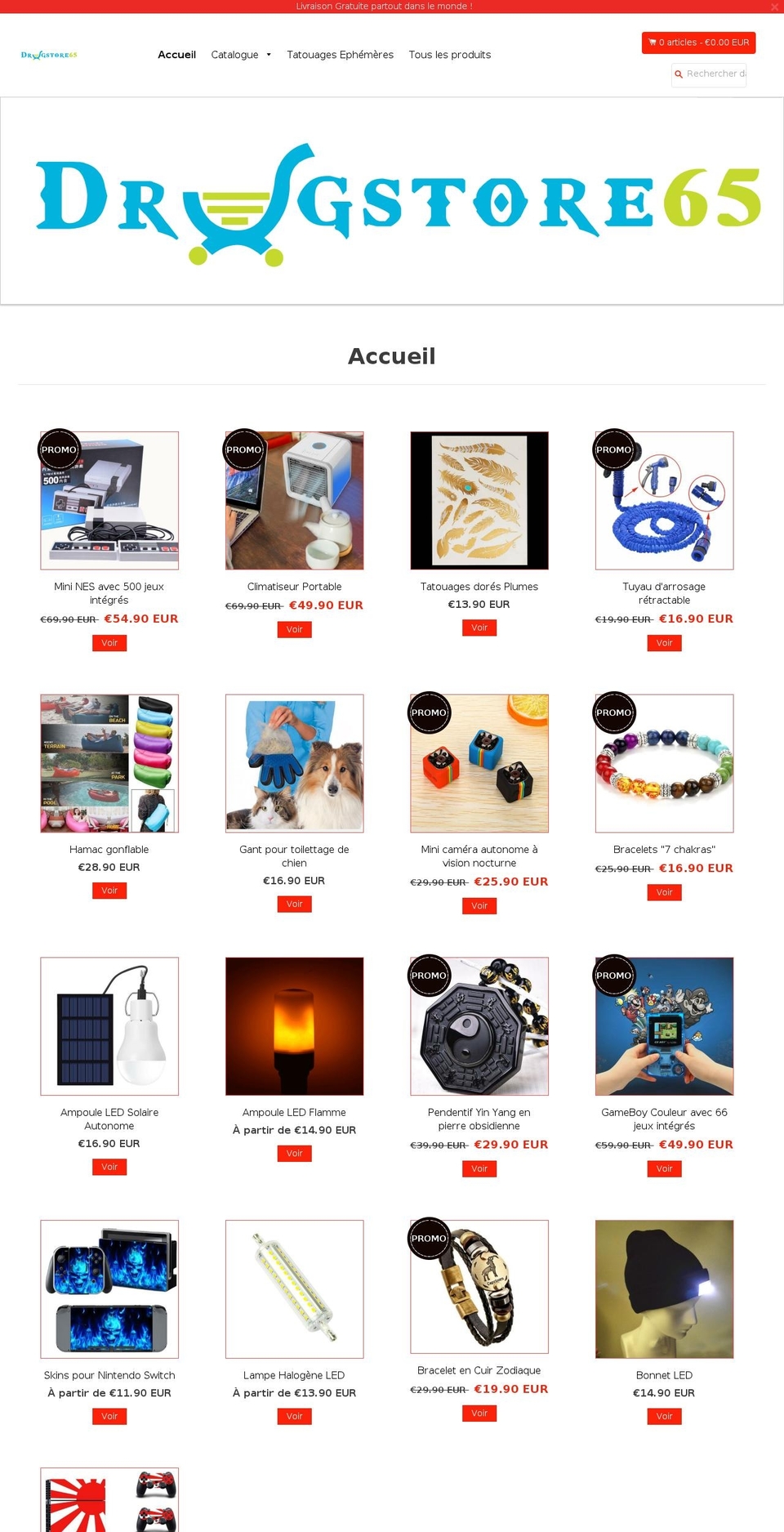 drugstore65.com shopify website screenshot