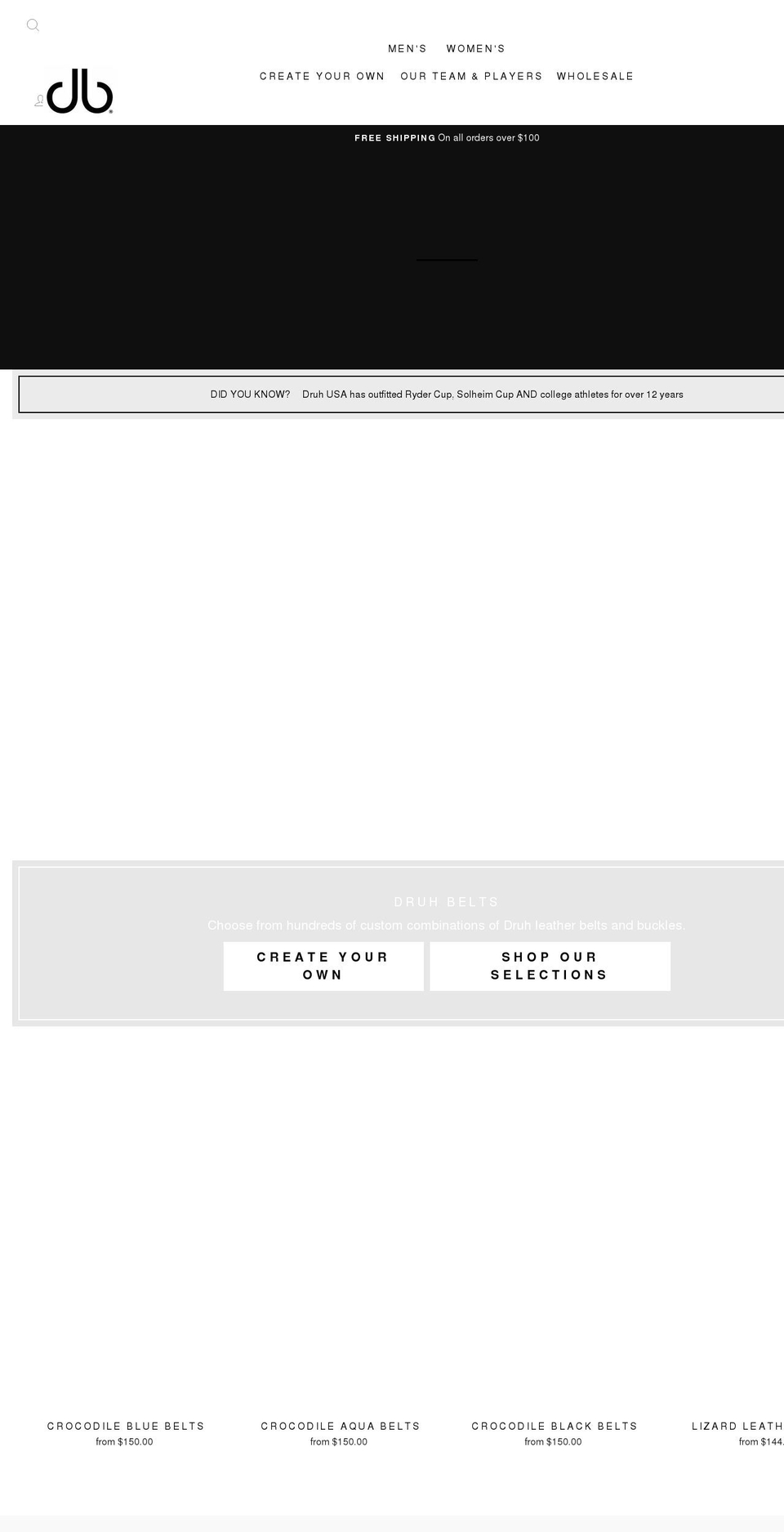 druhbeltsusa.com shopify website screenshot