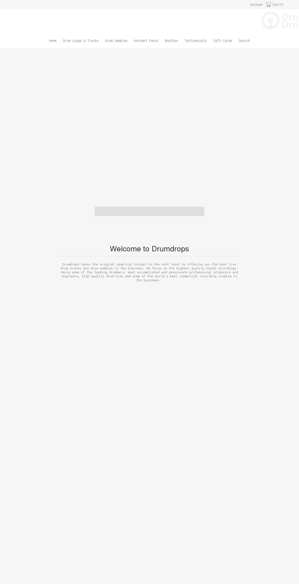 drum-drops.com shopify website screenshot