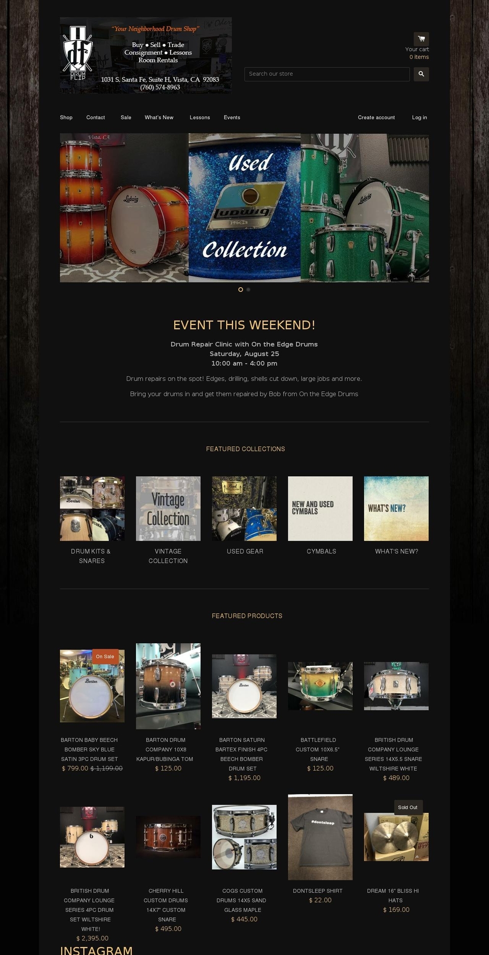 drum-flip.myshopify.com shopify website screenshot