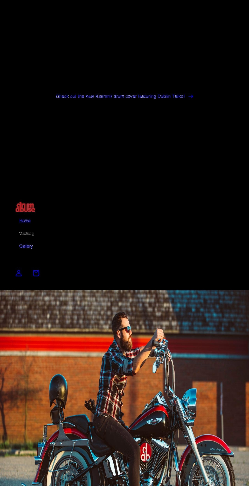drumabuse.com shopify website screenshot