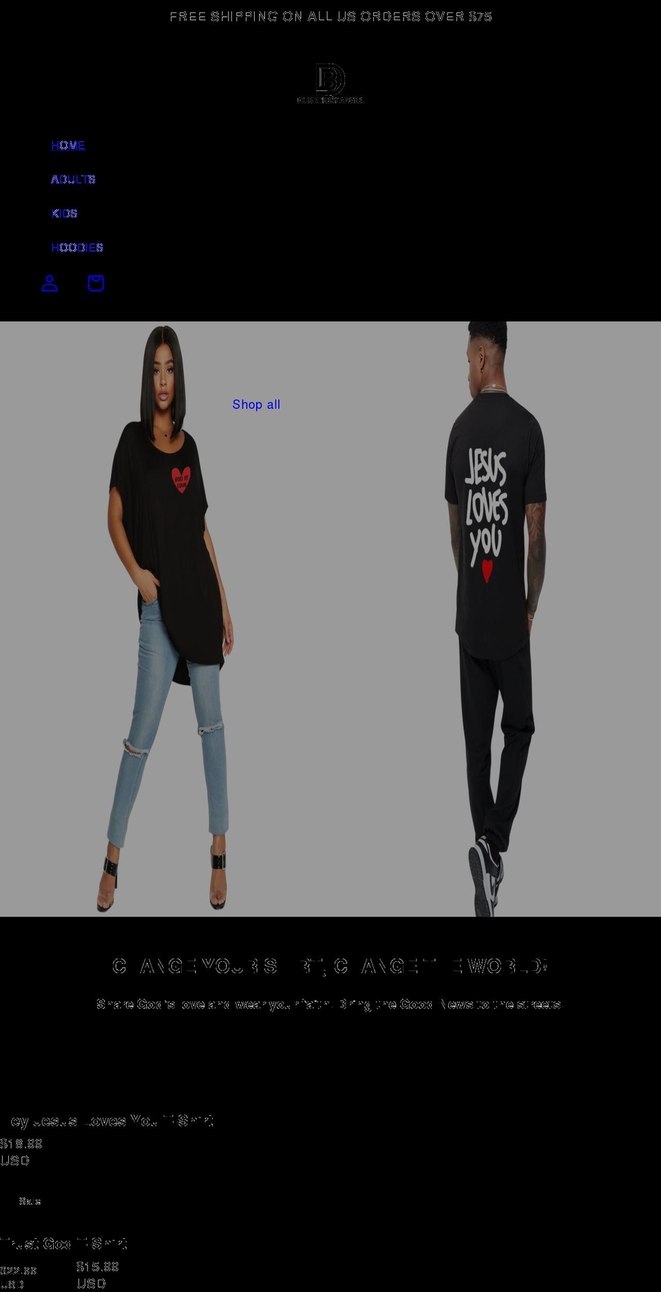drummerboyapparel.com shopify website screenshot