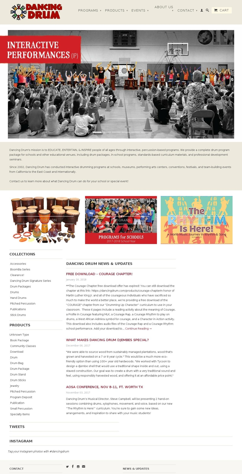 drummingupcharacter.com — Shopify storefront screenshot