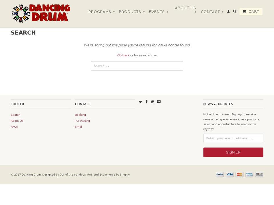 drummingupworldmusic.com shopify website screenshot