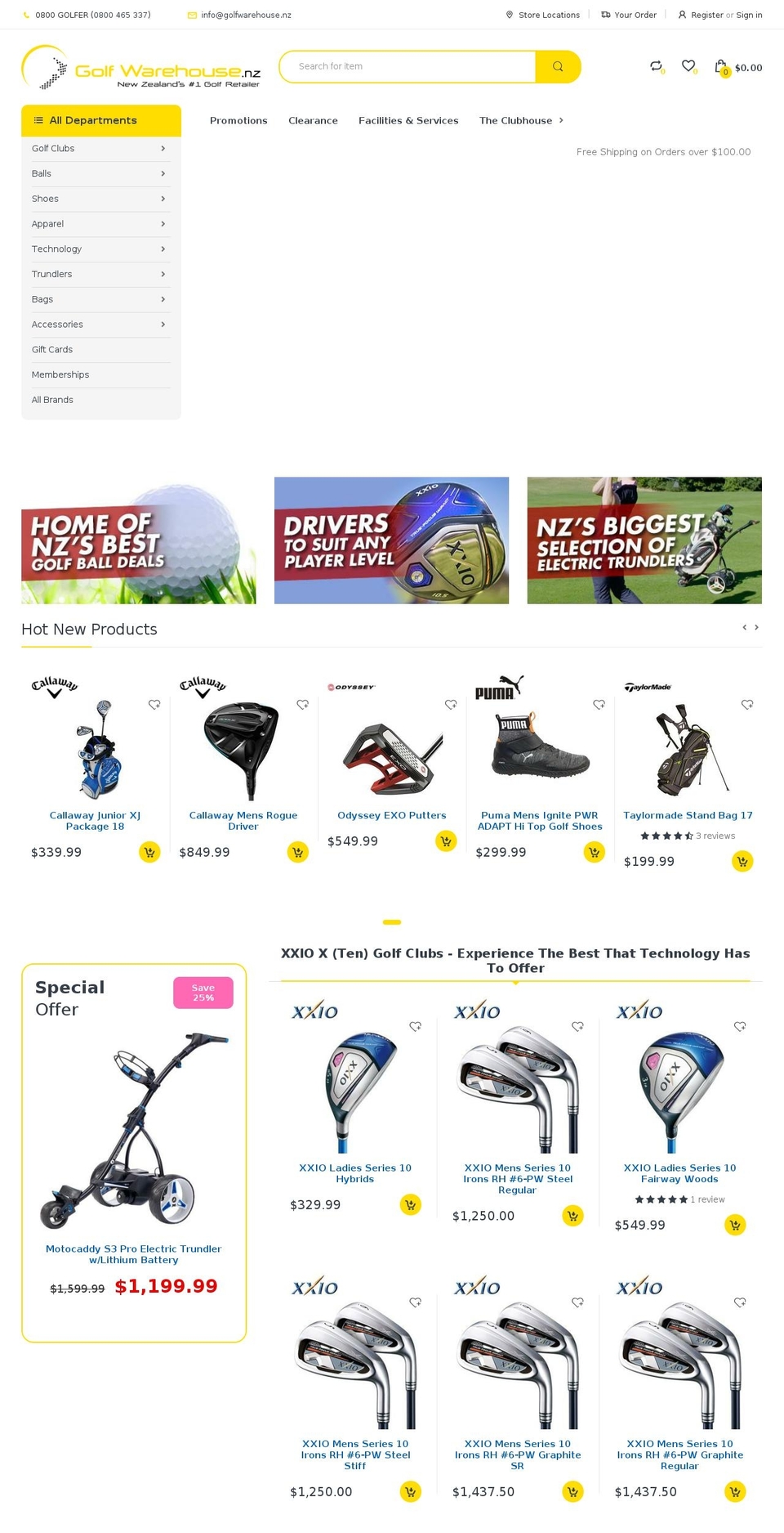 Golf Warehouse v18 (Zyber) 12\/07\/2018 Shopify theme site example drummondgolf.co.nz