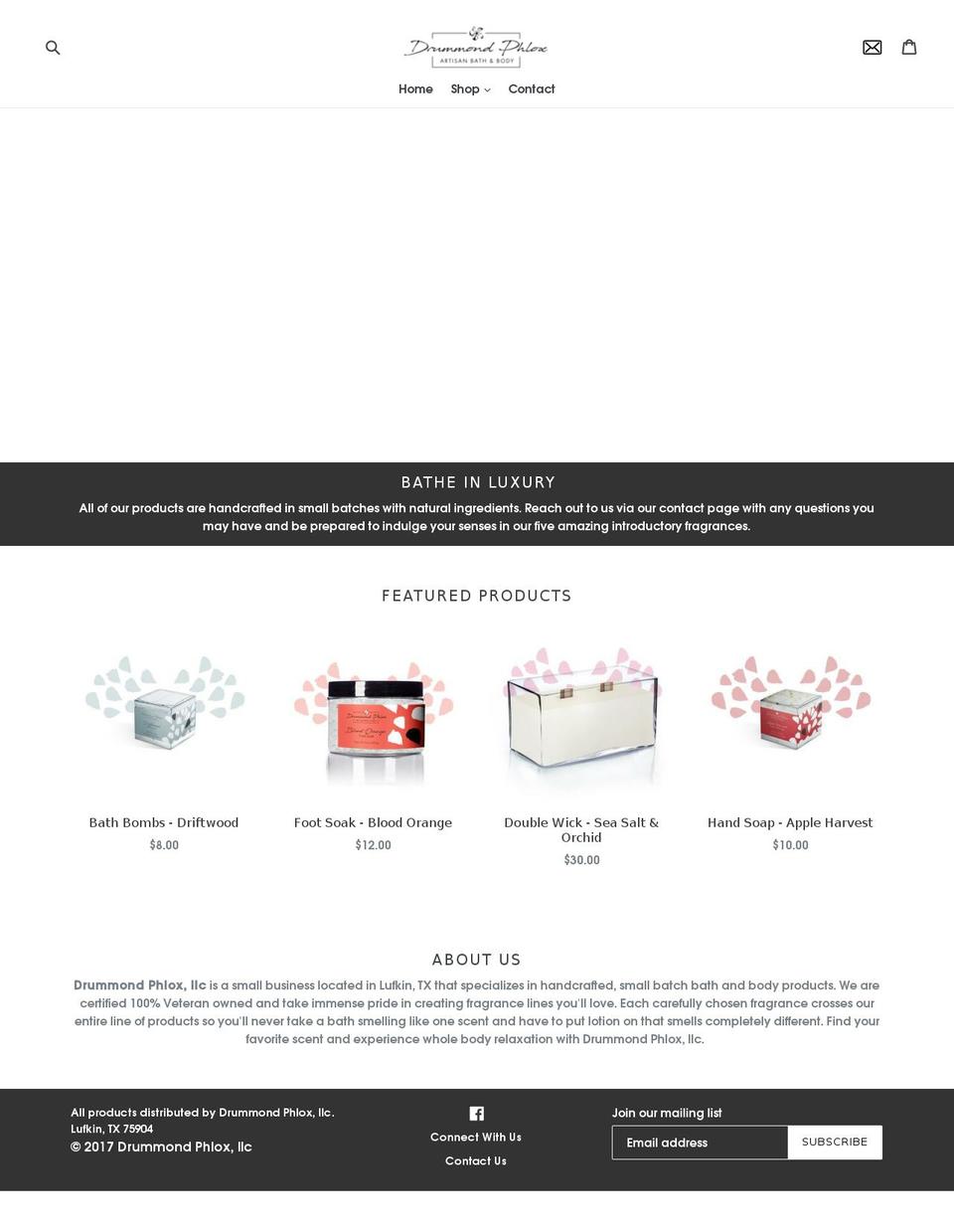 drummondphlox.com — Shopify storefront screenshot
