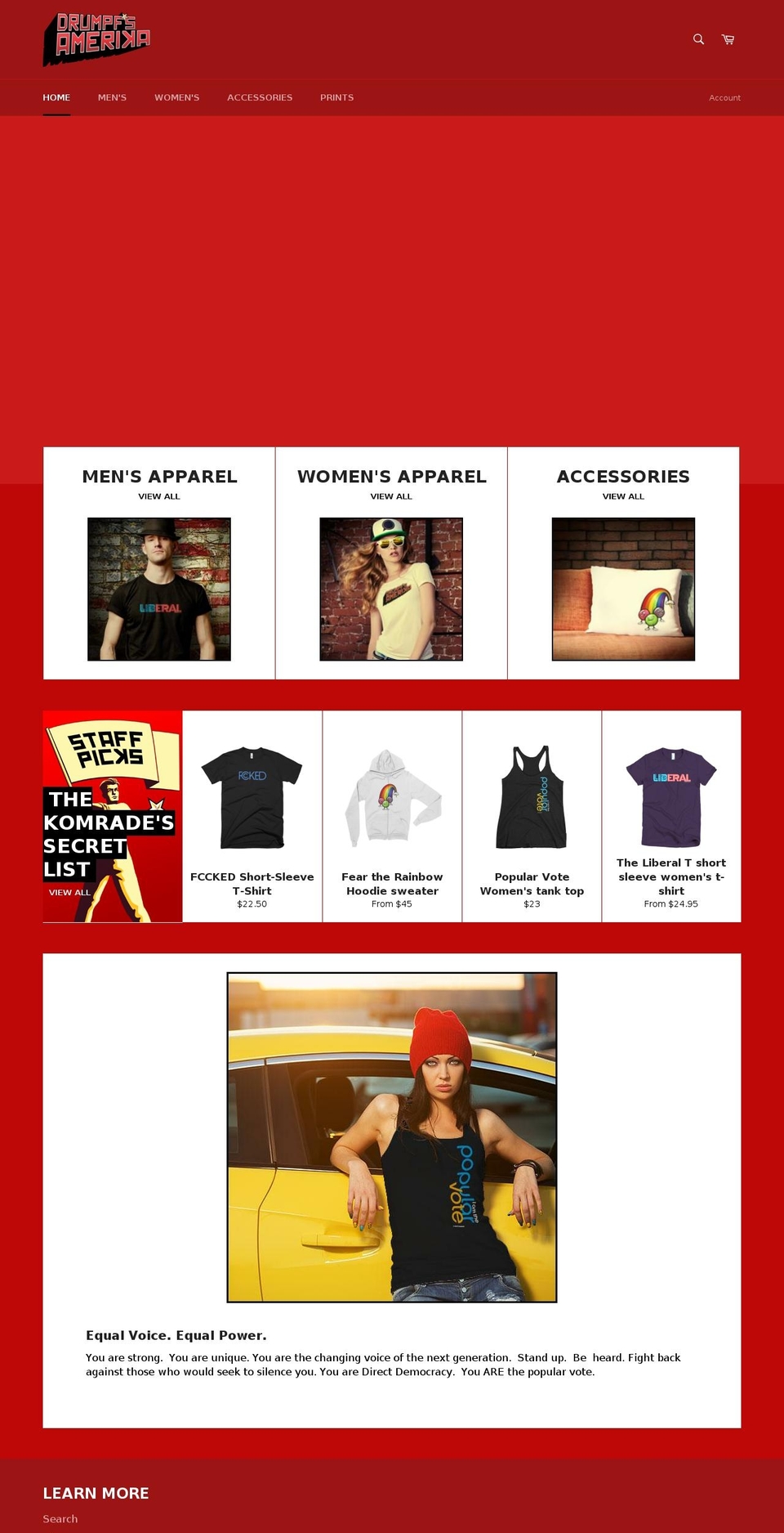 drumpfsamerika.com — Shopify storefront screenshot