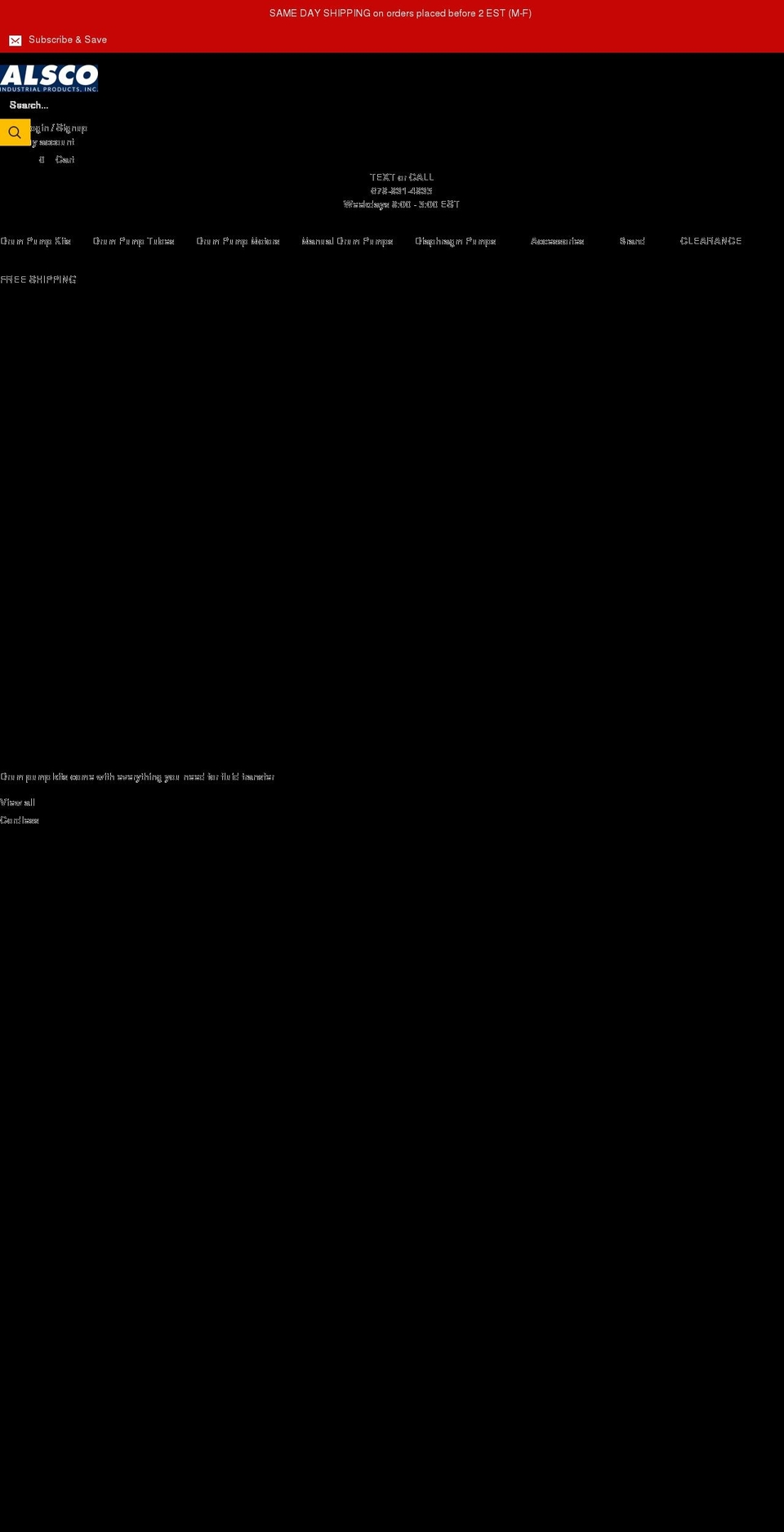 drumpumps.com shopify website screenshot