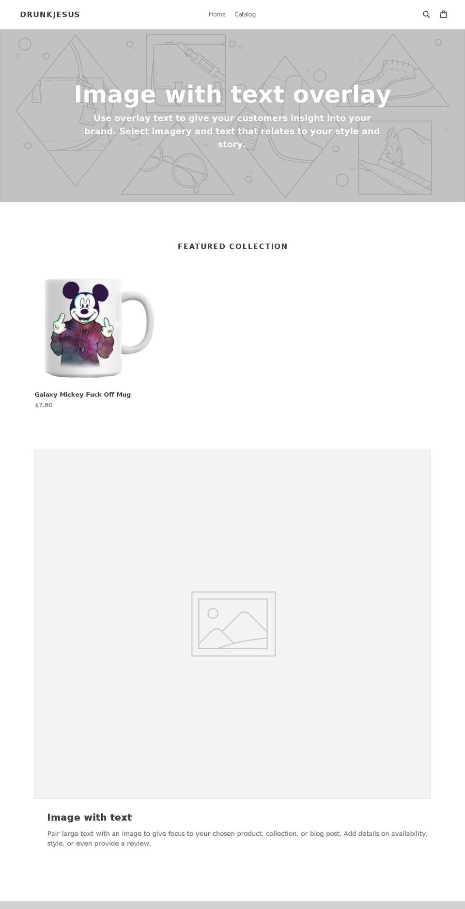 drunkjesus.com — Shopify storefront screenshot