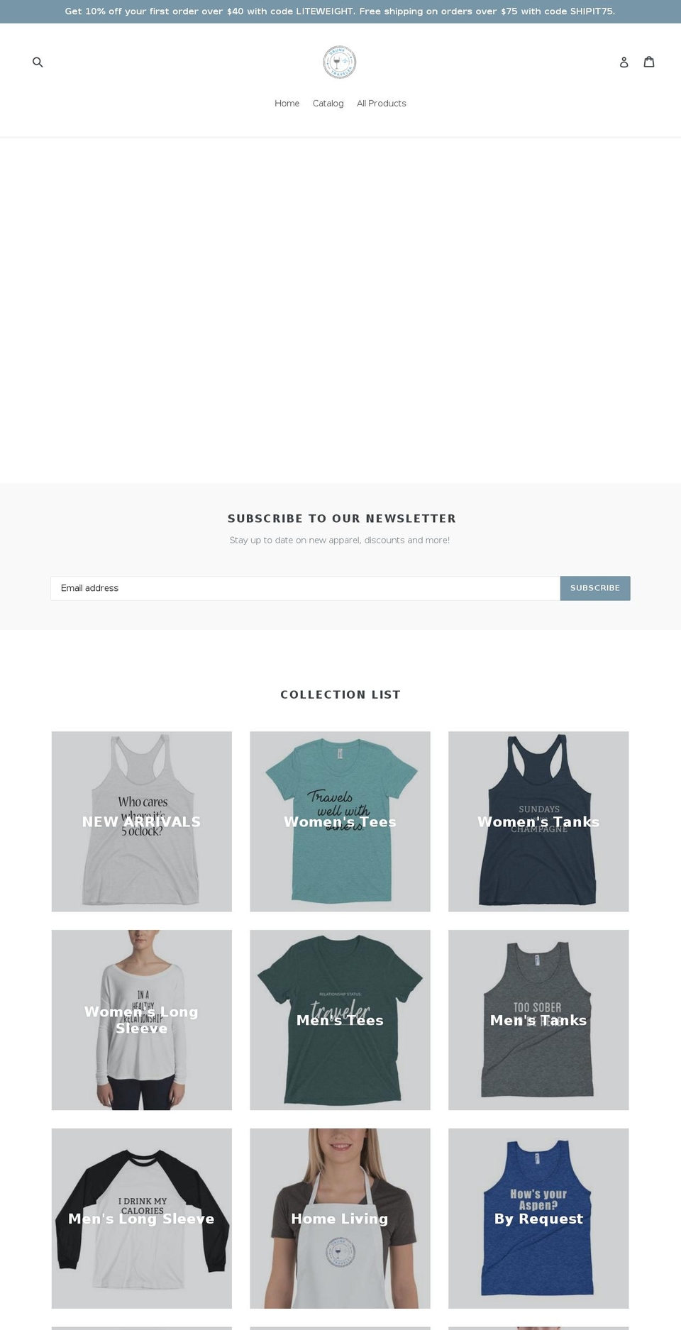 drunktraveler.com — Shopify storefront screenshot