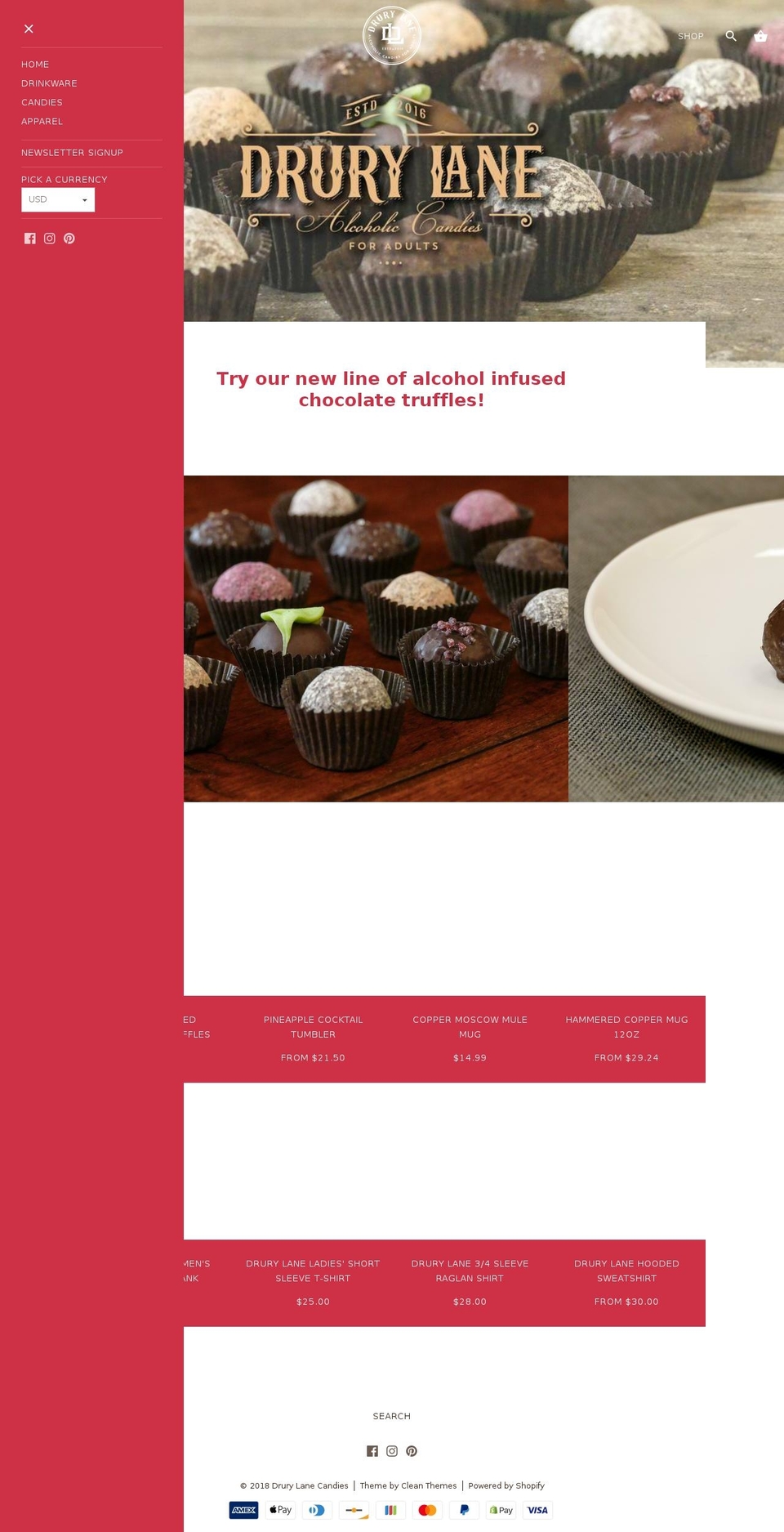 drurylnllc.com — Shopify storefront screenshot