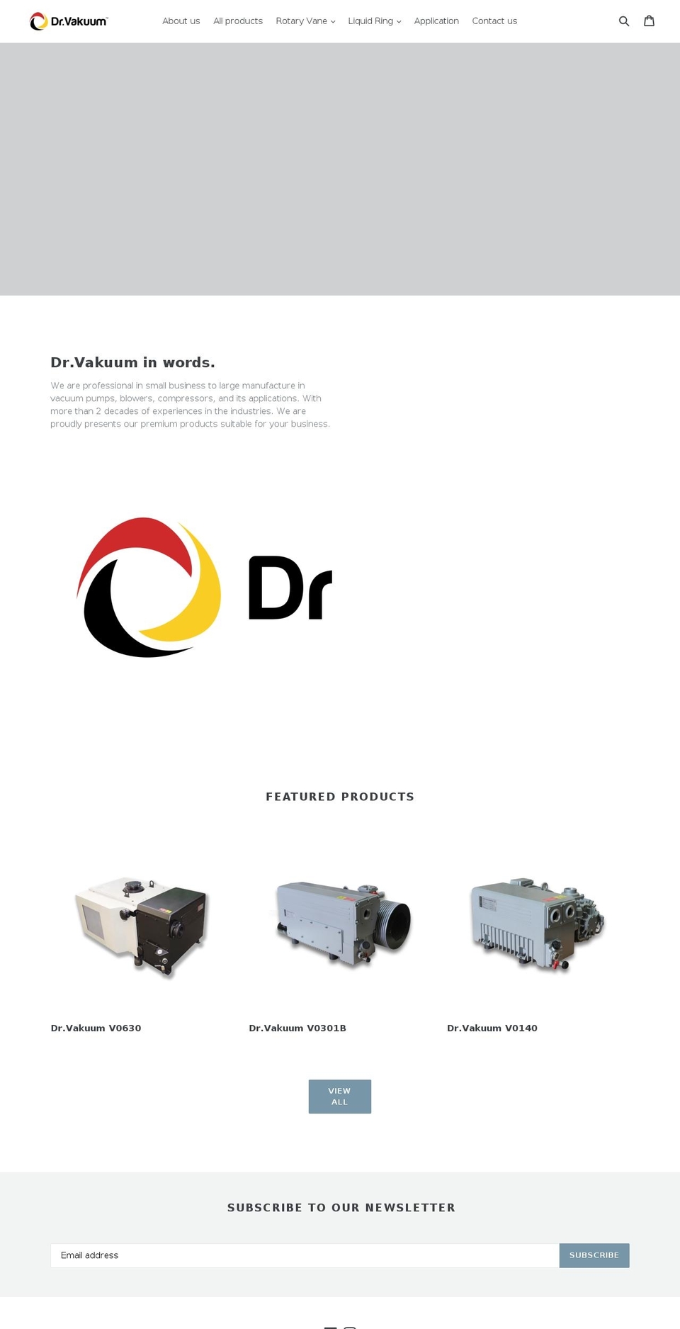 drvakuum.com shopify website screenshot