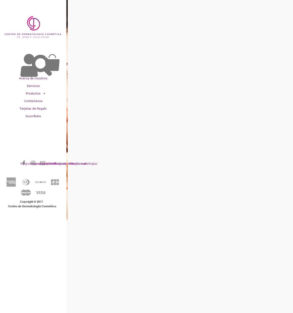 drvilladermatologia.com shopify website screenshot