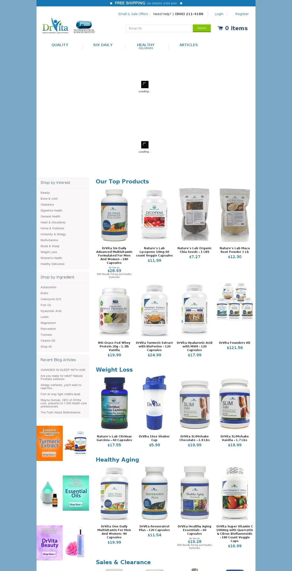 drvita.ca shopify website screenshot