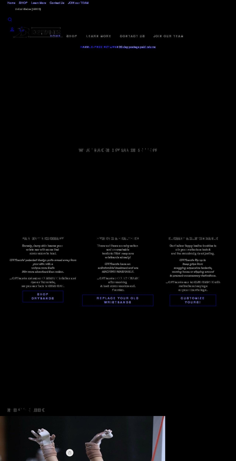 drybands.com shopify website screenshot