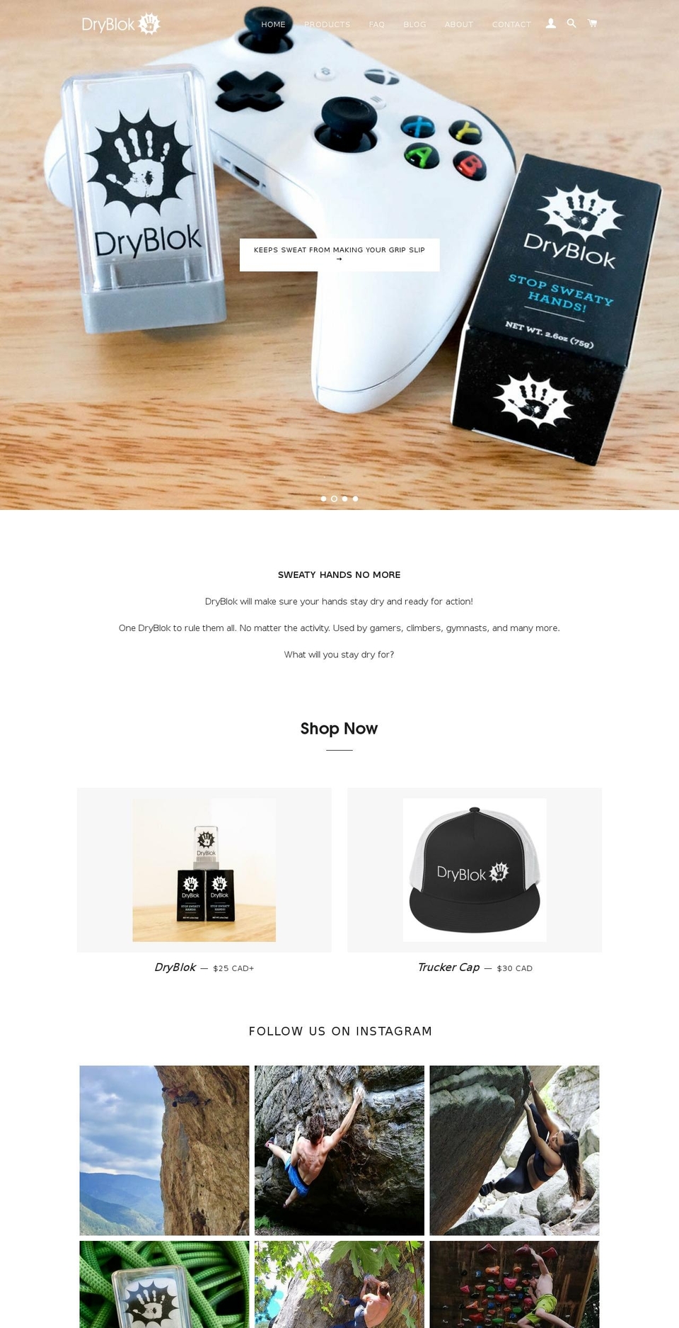 dryblok.com shopify website screenshot
